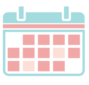 Pink and Blue Calendar Icon